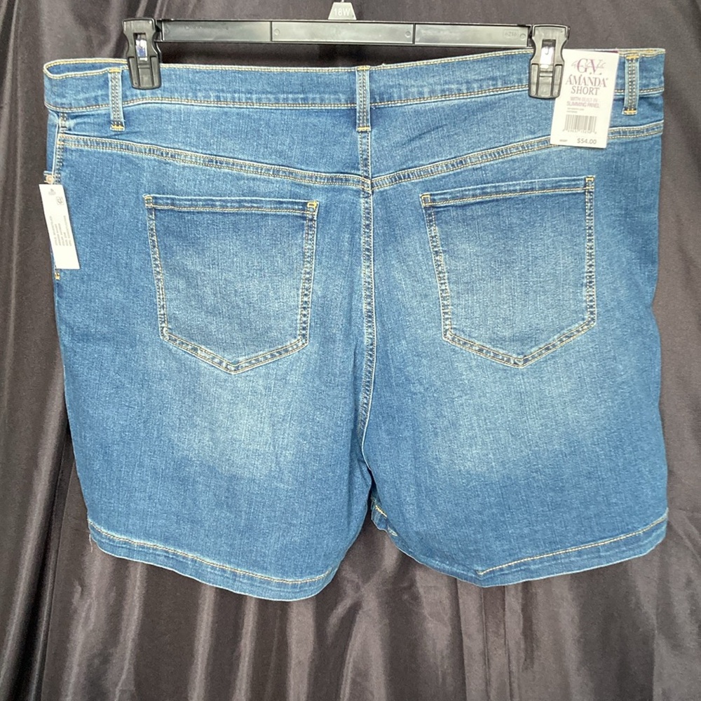 Relisted Gloria Vanderbilt Amanda jean Short w slimming panel denim flex 22W - Picture 10 of 16